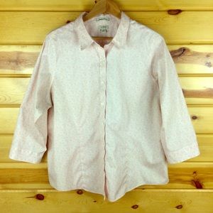 LL Bean Paisley Button Down Blouse 1X